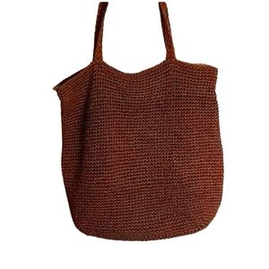Jacqueline Ferrar Large Brown Hobo Boho Slouch Bag Purse Oversize